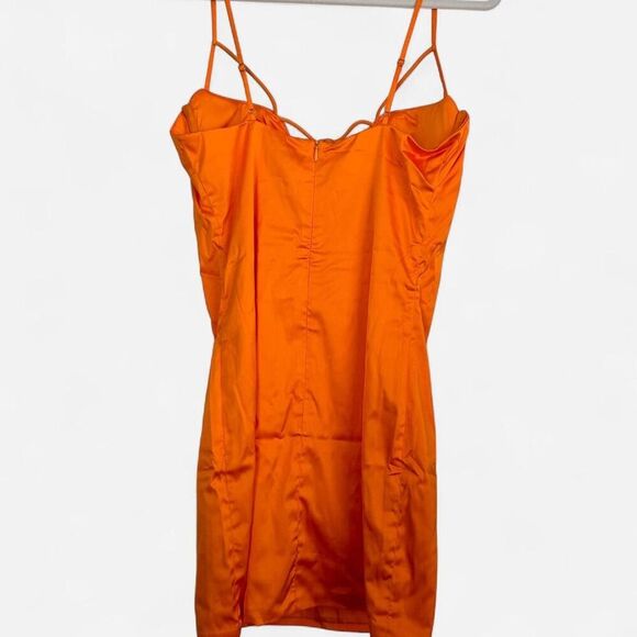 NEW Oh Polly Showstopper Underwired cut out snatched Satin Mini Dress sz 8 - Picture 5 of 8